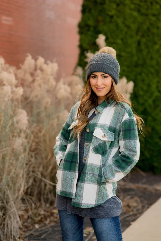 Biggest Sale of the Season!Two Pocket Large Plaid Shacket