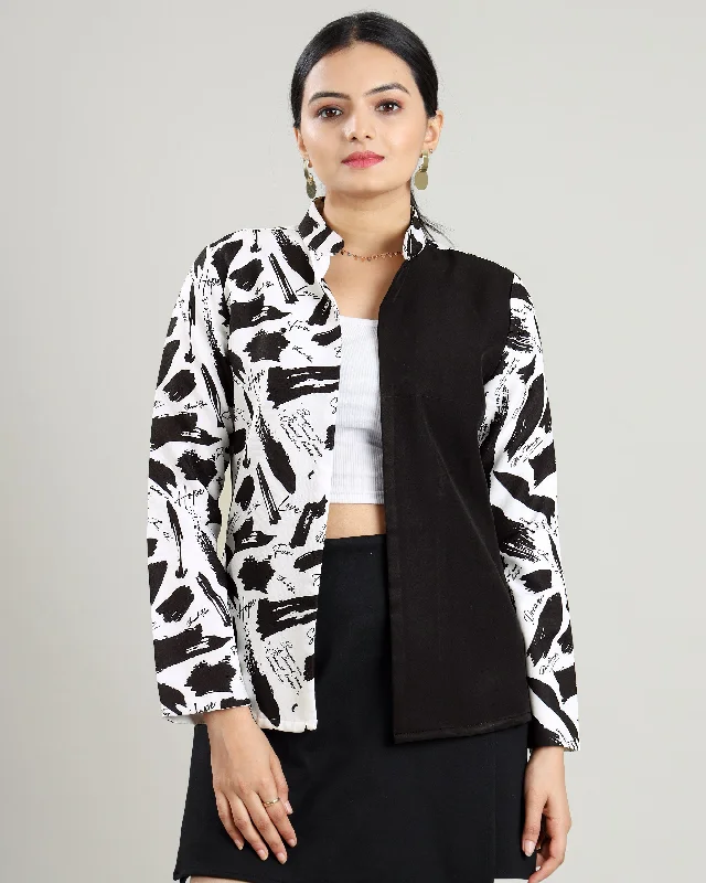 Upgrade for Less!The Abstract: Two-Tone Statement Color Block Jacket