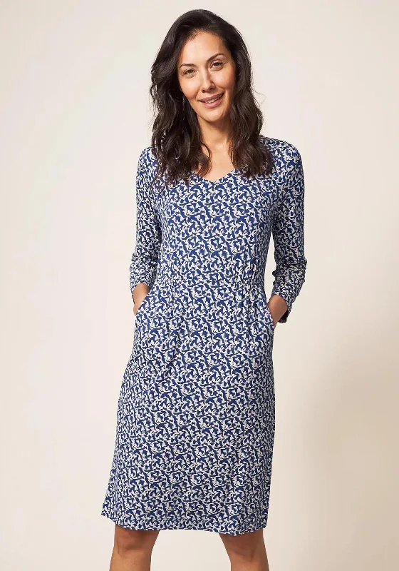 Instant Savings Await!White Stuff Tallie Print Jersey Dress, Navy Multi