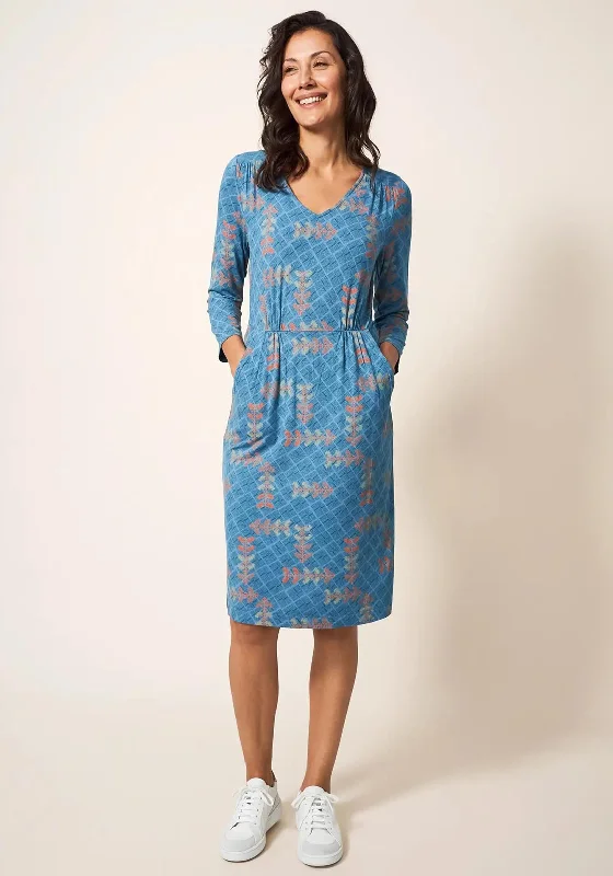 Get the Best for Less!White Stuff Tallie Print Jersey Dress, Teal Multi