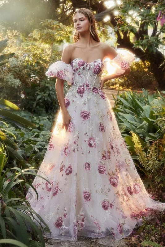 Snag the Best Prices Now!Andrea & Leo A1133 Strapless Printed Prom Gown