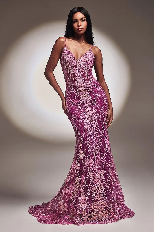 Unmissable Offers Await!Cinderella Divine CC2168 Fitted Long Evening Gown