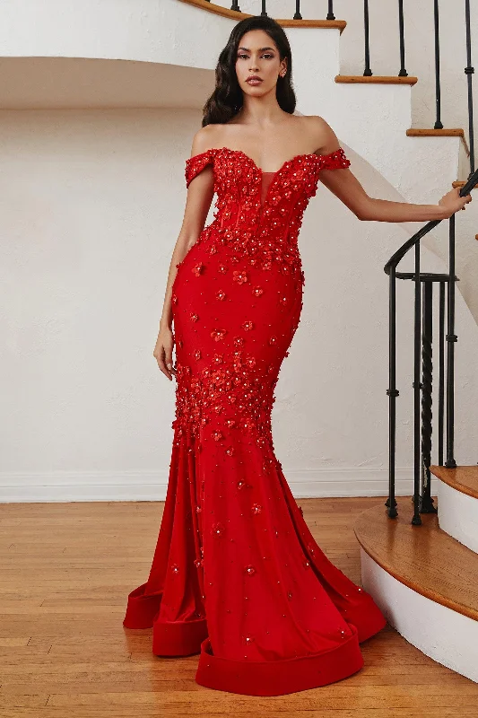 Great Deals, Just for You!Cinderella Divine CC2171 Long Off Shoulder Evening Gown