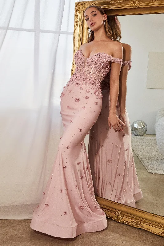 Exclusive Savings This Week!Cinderella Divine CC8952 Off Shoulder Prom Dress