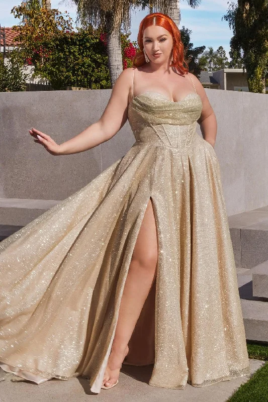 Shop Early, Save Big!Cinderella Divine CD252C Spaghetti Strap Prom Dress