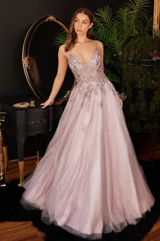 Biggest Sale of the Season!Cinderella Divine CB117 Spaghetti Strap Prom Dress