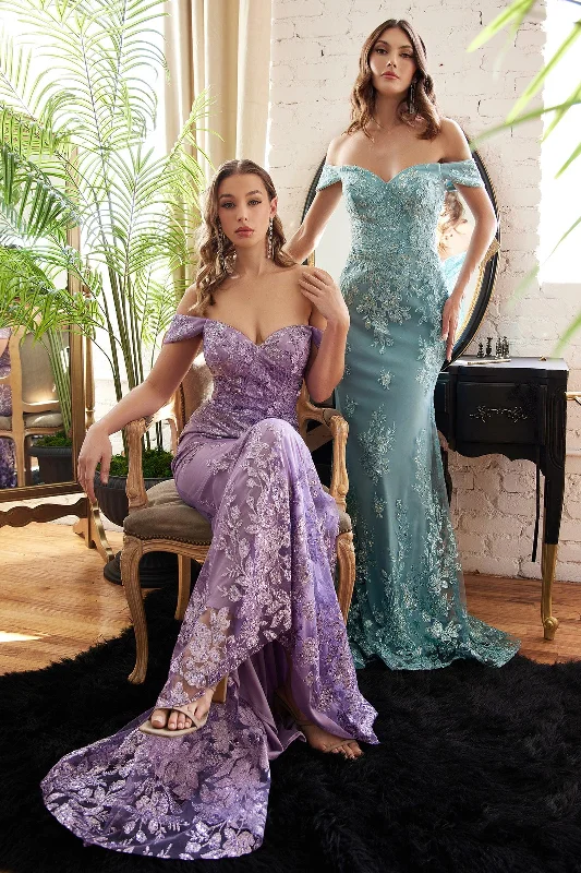 Shop Now and Save!Cinderella Divine OC014 Off Shoulder Formal Dress