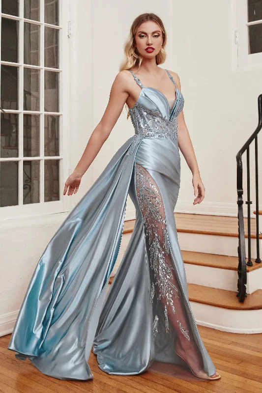 Huge Savings – Act Now!Cinderella Divine CDS417 High Slit Sexy Prom Dress