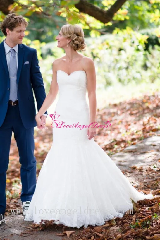 Great Deals, Just for You!Latest Sweetheart Mermaid Lace Wedding Dress 2018