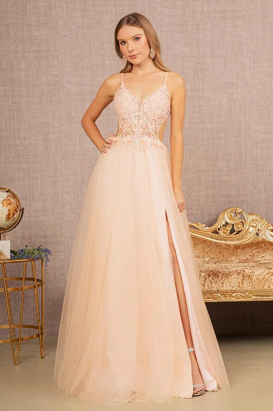 Limited Stock Available!Long Spaghetti Strap A Line Prom Dress