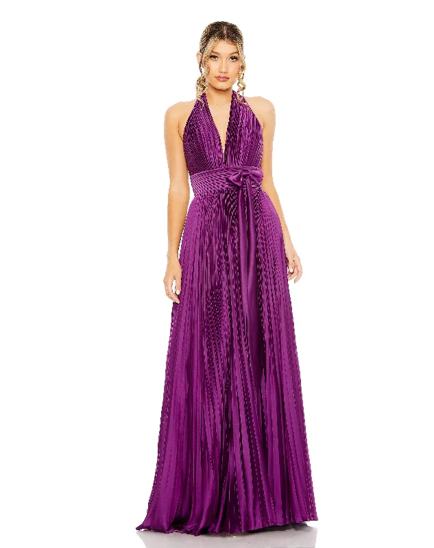 Massive Price Cuts!Mac Duggal 11636 Prom Long Halter Formal Dress