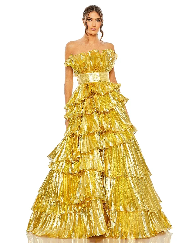 Buy More, Pay Less!Mac Duggal 11697 Long Strapless Metallic Prom Dress