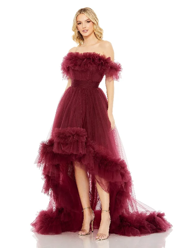 Save Money, Shop Happy!Mac Duggal 20415 High Low Off Shoulder Prom Dress