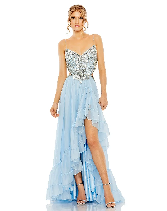 Save More When You Shop More!Mac Duggal 2212 Prom Spaghetti Strap High Low Gown