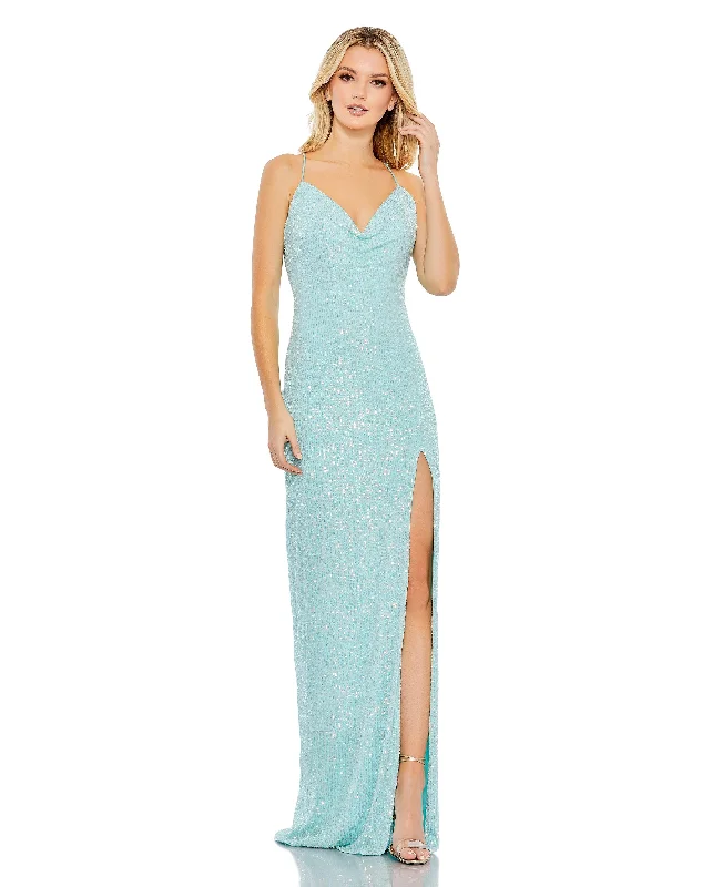 Instant Savings Await!Mac Duggal 42026 Long Spaghetti Strap Prom Dress