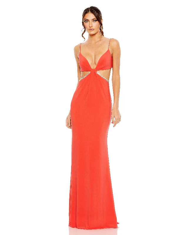 Shop More, Spend Less!Mac Duggal 42066 Long spaghetti Strap Prom Gown