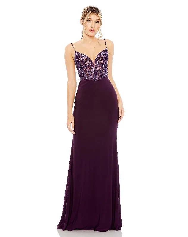 The Best Deals Won’t Wait!Mac Duggal 50709 Long Formal Fitted Prom Dress