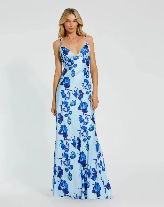 Find the Best Deals Here!Mac Duggal 68336 Long Formal Floral Print Dress