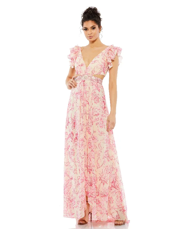 Save More When You Shop More!Mac Duggal 9161 Long Formal Chiffon Evening Gown