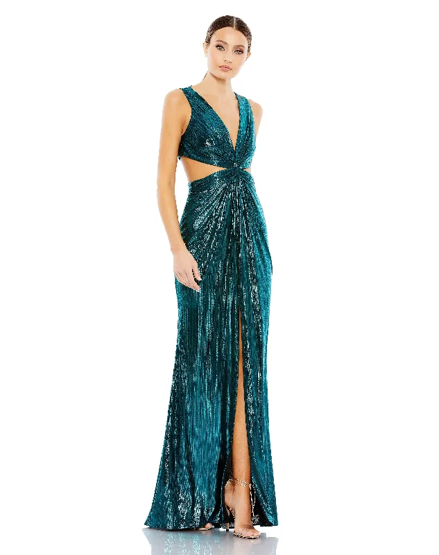 Limited Edition, Limited Price!Mac Duggal 26733 Long Formal Metallic Prom Dress