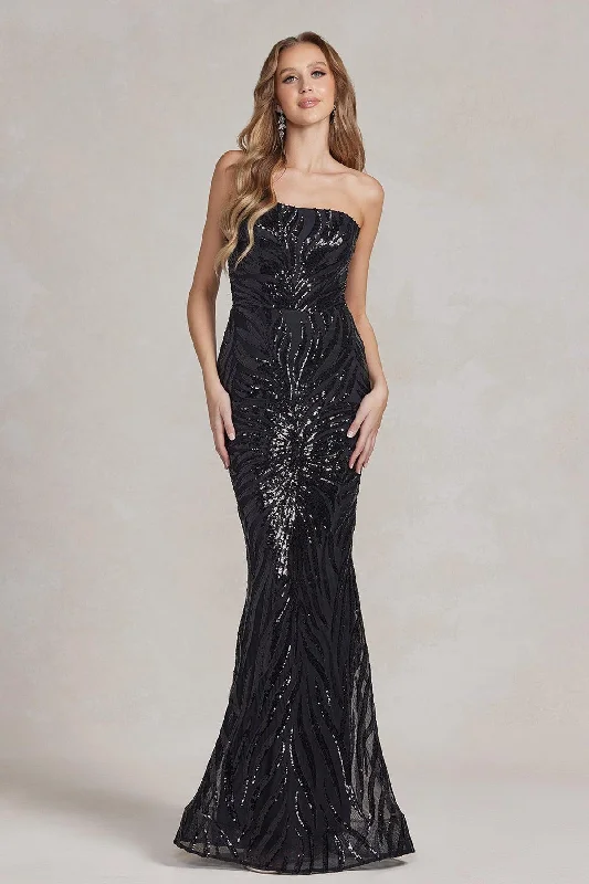 Save Up to 50% Off!Nox Anabel R1204 Long One Shoulder Fitted Prom Dress