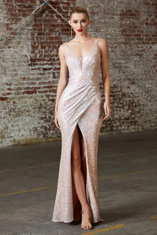 Hurry, Sale Ends Soon!Cinderella Divine CH222 Prom Long Formal Spaghetti Straps Evening Gown