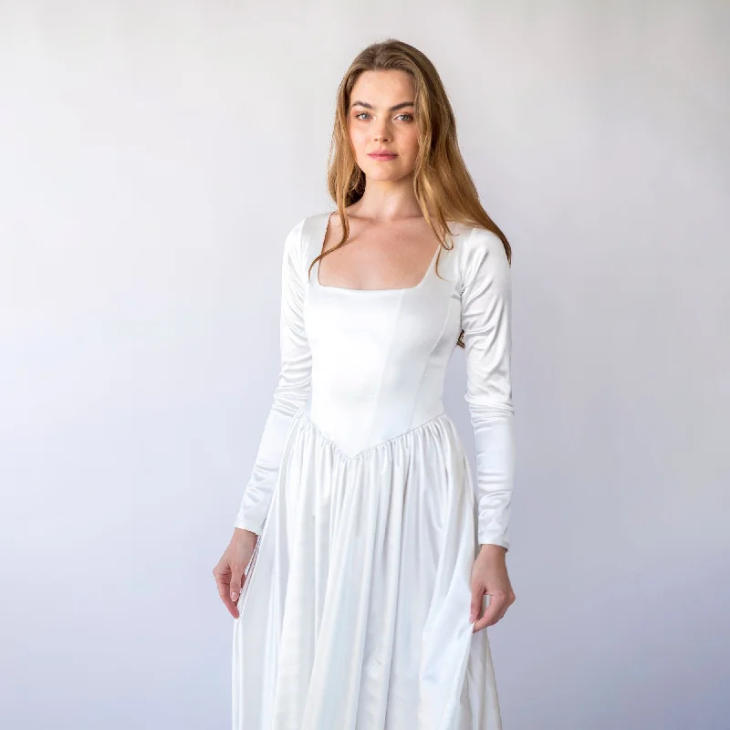 Unmissable Offers Await!Silky Basque Dress #1452