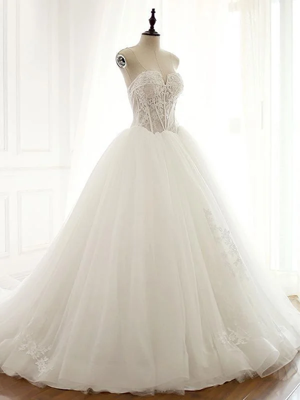 The Sale You’ve Been Waiting For!Sweetheart Lace Tulle Long Wedding Dresses