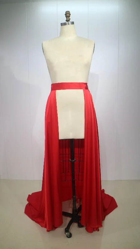 Bigger Savings, Better Shopping!Sydneys Closet JK1201 Plus Size Long Charmeuse Overskirt