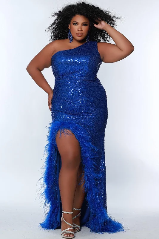 Special Offer – Act Fast!Sydneys Closet JK2303 Long One Shoulder Plus Size Prom Gown