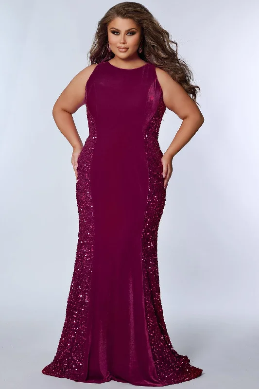 Exclusive Offers You’ll Love!Sydneys Closet JK2318 Long Sleevelesss Plus Size Formal Evening Gown
