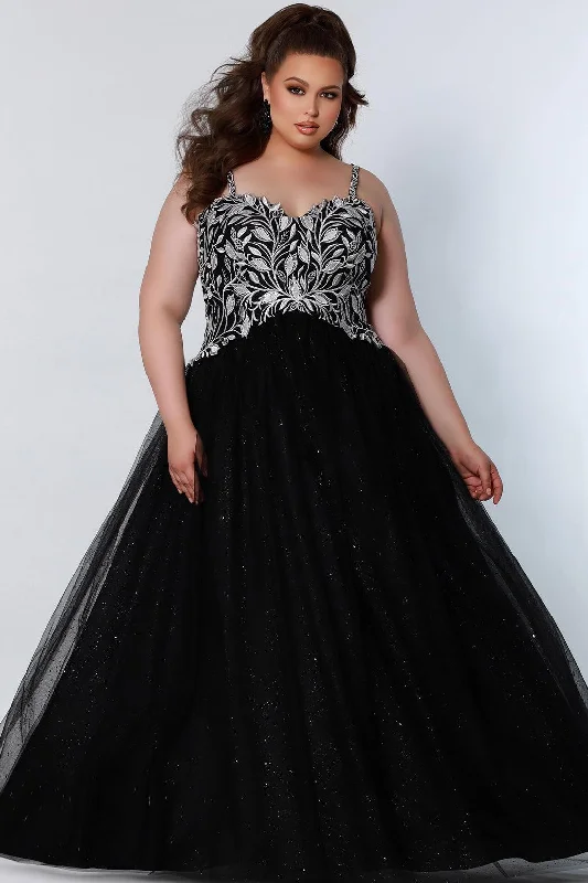 Price Drop Alert!Sydneys Closet SC7329 Long Plus Size Ball Gown Glitter Prom Dress