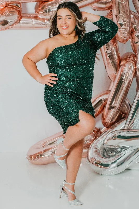 Unbeatable Prices!Sydneys Closet SC8112 Plus Size Short Homecoming Prom Dress