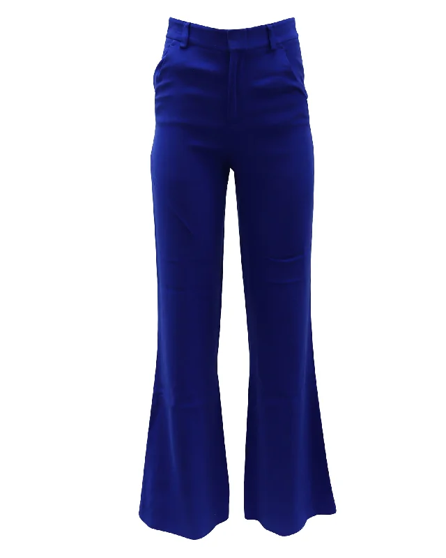 Best Price of the Season!Alice + Olivia Flared Pants in Blue Viscose