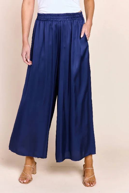 Your Chance to Save is Now!Amara Silk Pants In Blue
