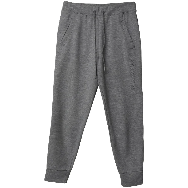 Limited Deals, Unlimited Savings!Armani Exchange Debossed LogonJogger Pants in Grey Cotton