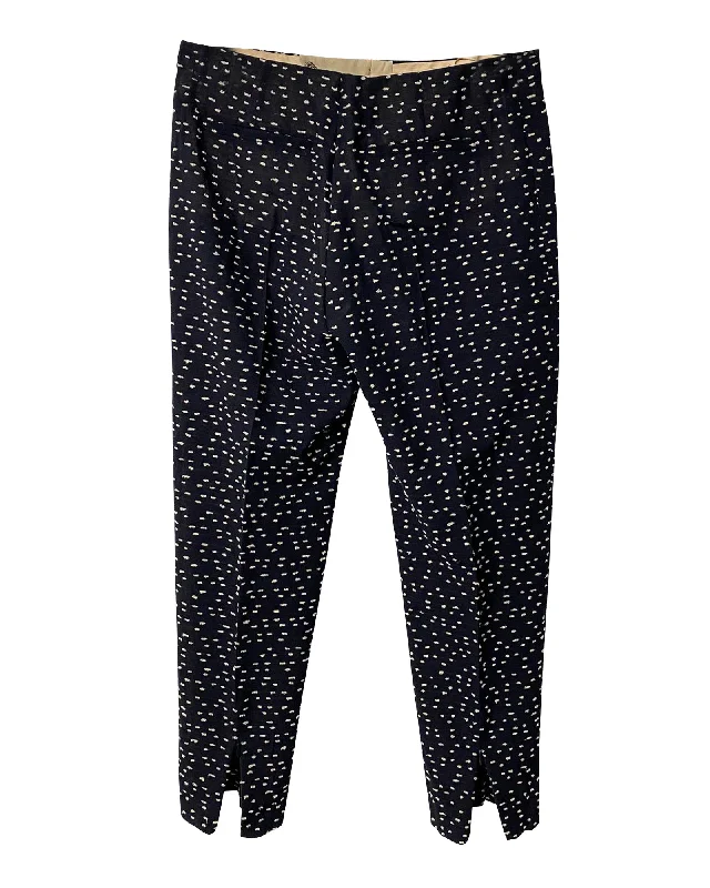 Bigger Savings, Better Shopping!Chloé Pattern Trousers in Navy Blue Wool