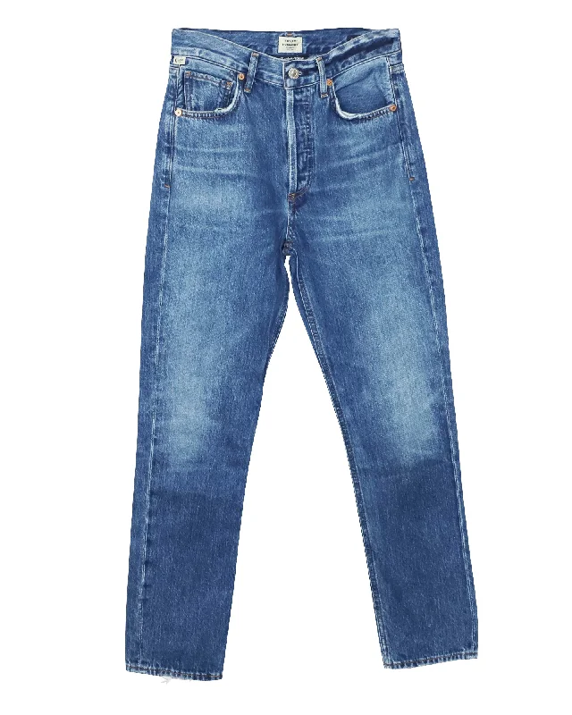 Amazing Prices You Can’t Resist!Citizens Of Humanity Charlotte High Rise Straight in Blue Denim