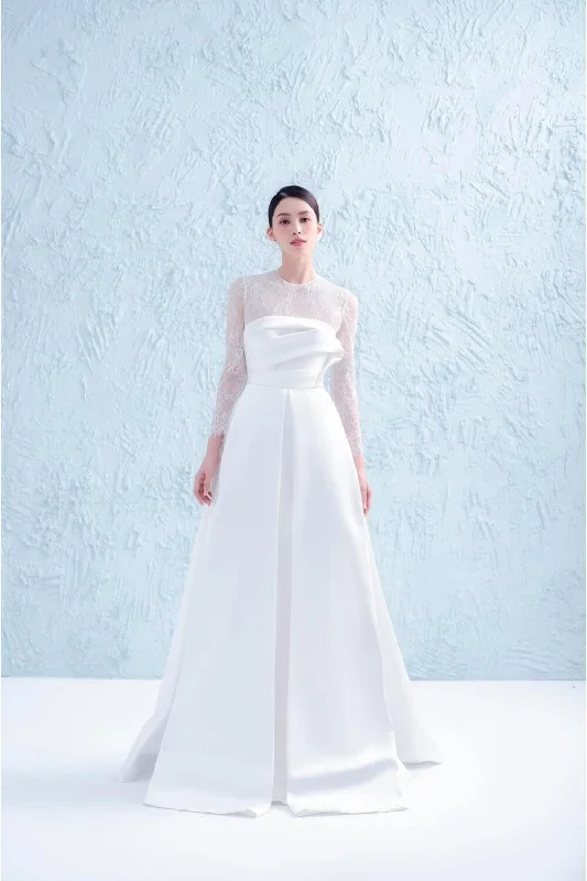 Don’t Wait – Shop Today!Emily Ball Gown Long Sleeved Taffeta Floor Length Dress