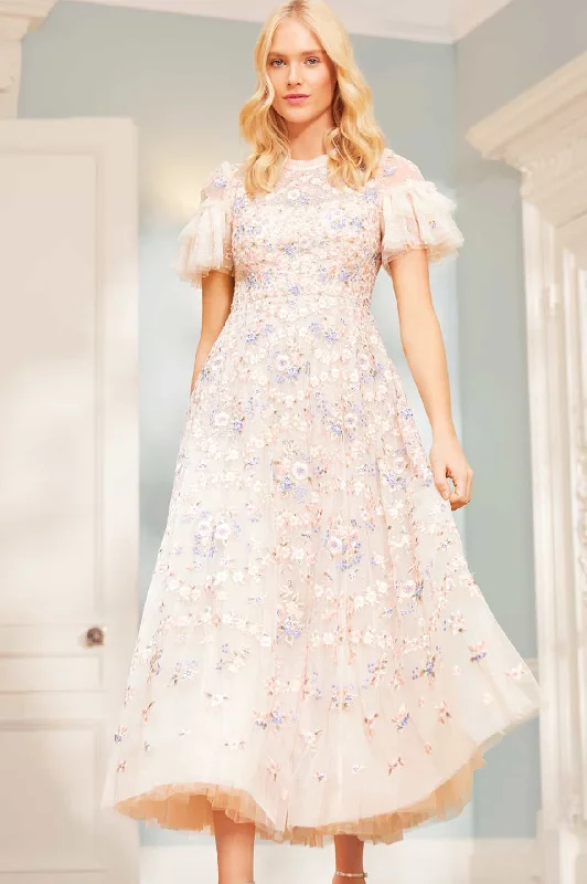 Stock Up and Save!Floral Waltz Ankle Gown