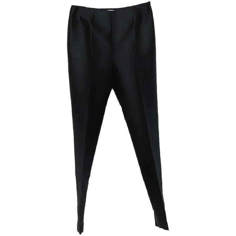 Only a Few Left – Order Now!Gabriela Hearst Masto Faille Slim-Leg Pants in Navy Blue Silk