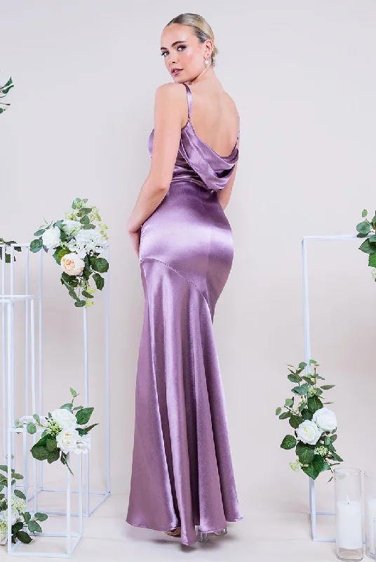 Today’s Deals, Tomorrow’s Regrets!Goddiva Cowl Back Satin Maxi Dress - Rosepink