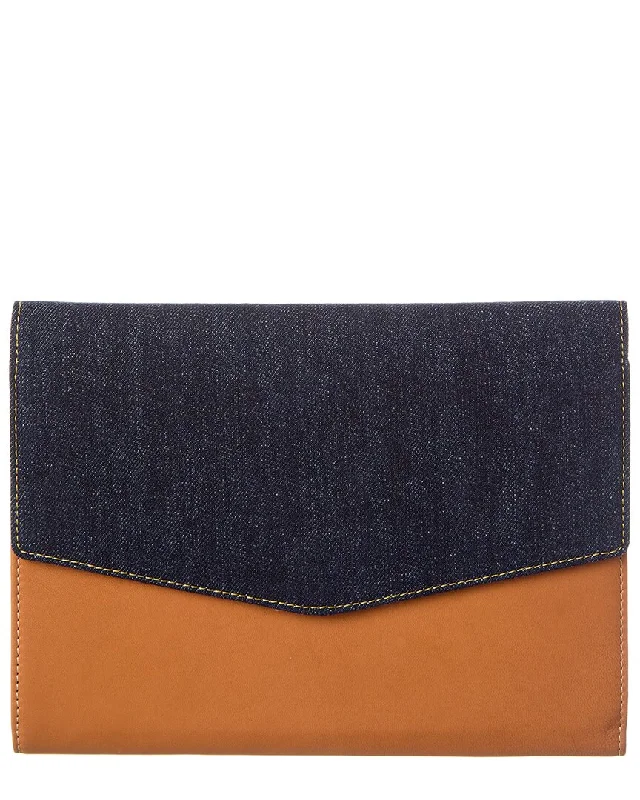 Get More for Less!J.McLaughlin Michelle Denim & Leather Clutch