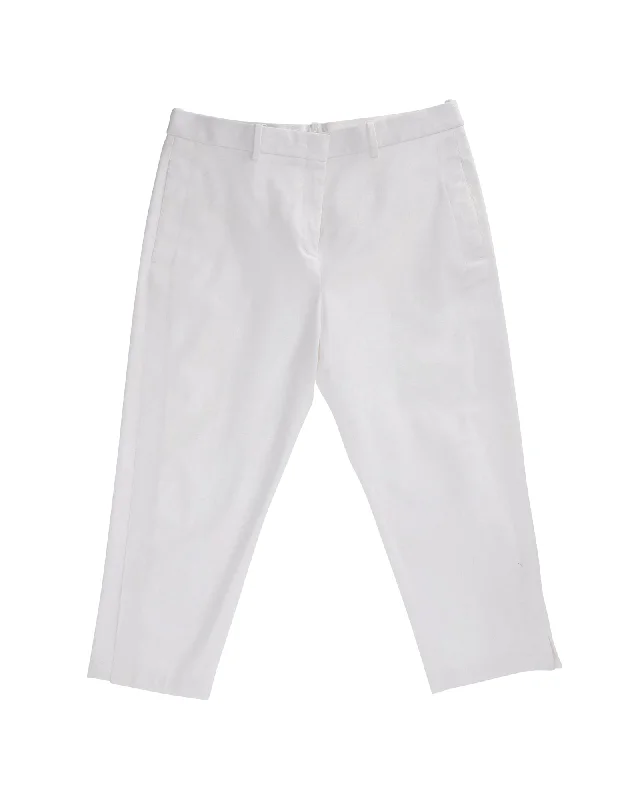 Best Deals Just for You!Jil Sander Straight Leg Pants in White Cotton