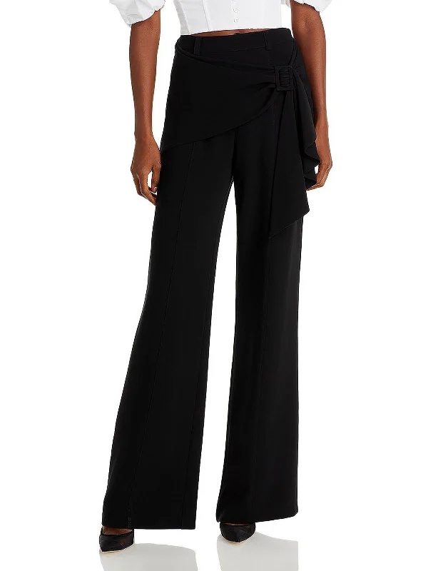 Exclusive Savings This Week!Kent Womens Wide Leg Belted Overlay Dress Pants