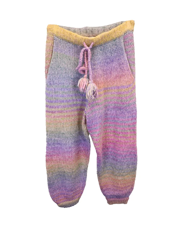 Buy More, Pay Less!LoveShackFancy Rainbow Knit Joggers in Multicolor Wool