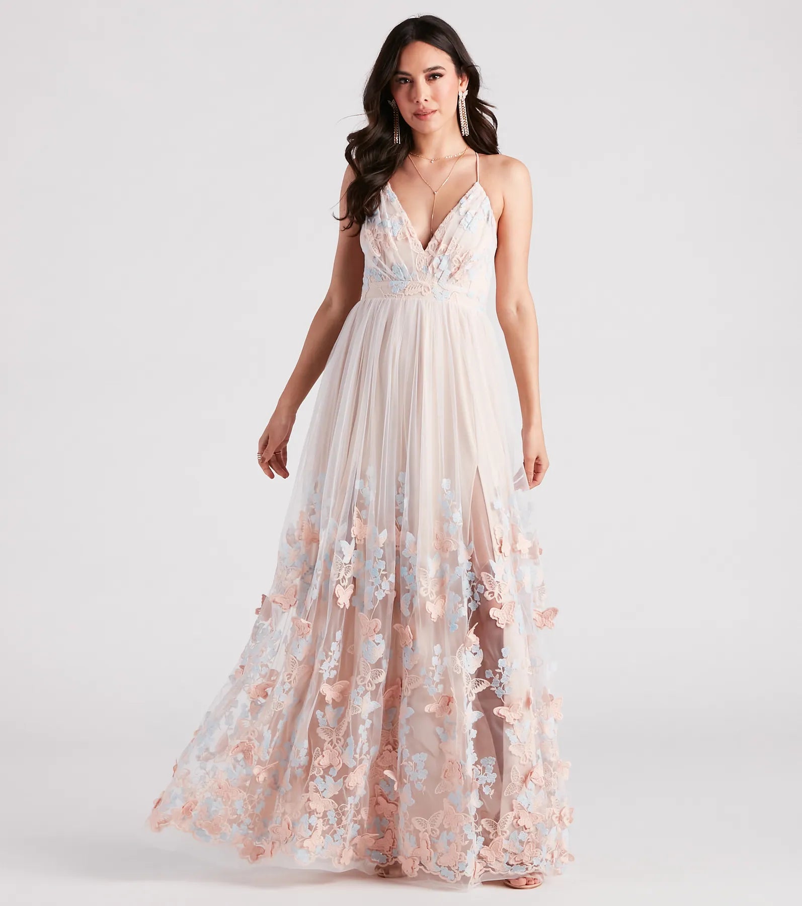 The Sale You’ve Been Waiting For!Parker Formal Butterfly Embroidered A-Line Dress