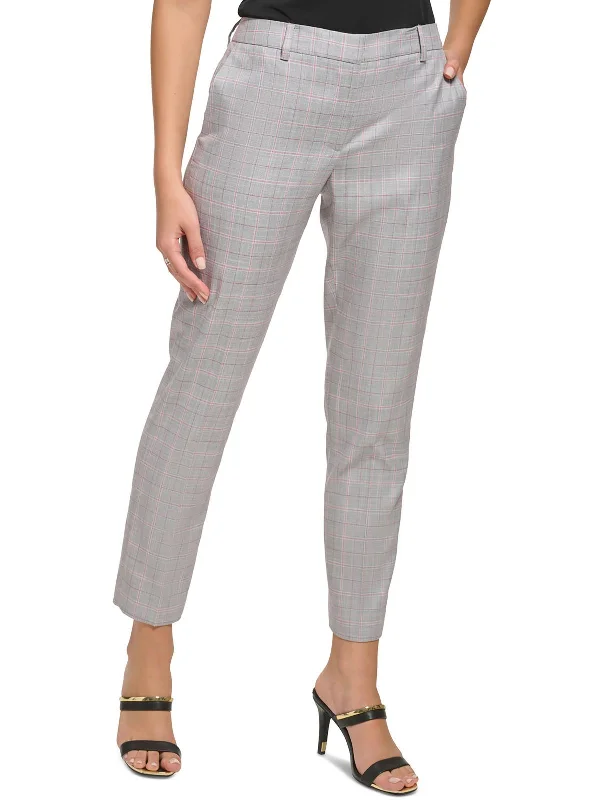 Today Only – Don’t Miss It!Petites The Essex Womens Plaid Office Ankle Pants