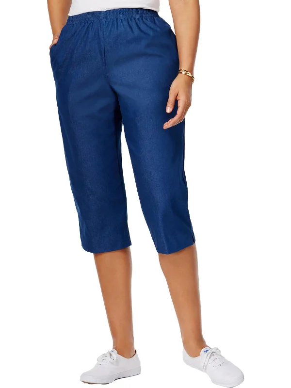 Grab Yours Before It’s Too Late!Petites Womens High Rise Heathered Capri Pants