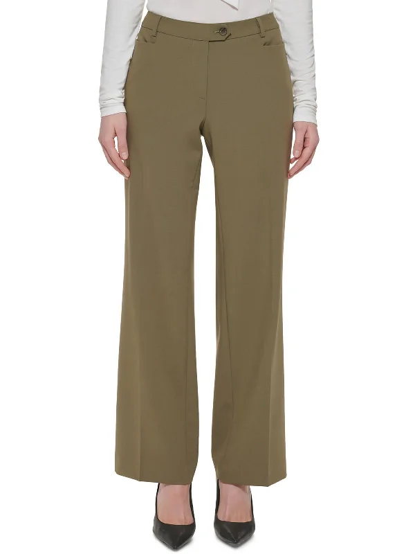 Every Deal is a Steal!Petites Womens High Rise Slim Leg Dress Pants